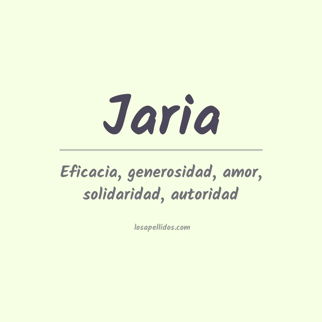 Apellido Jaria