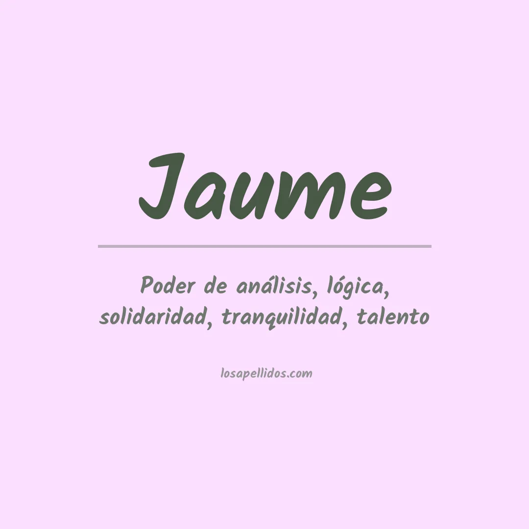 Apellido Jaume