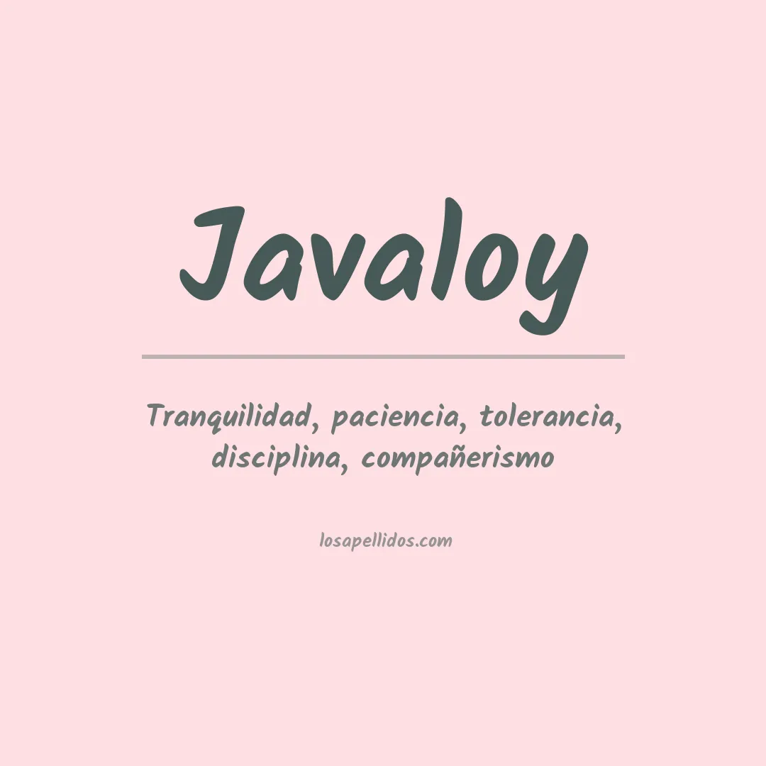 Apellido Javaloy