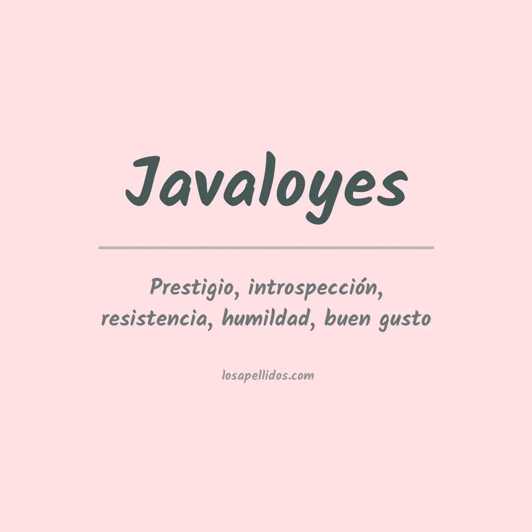 Apellido Javaloyes