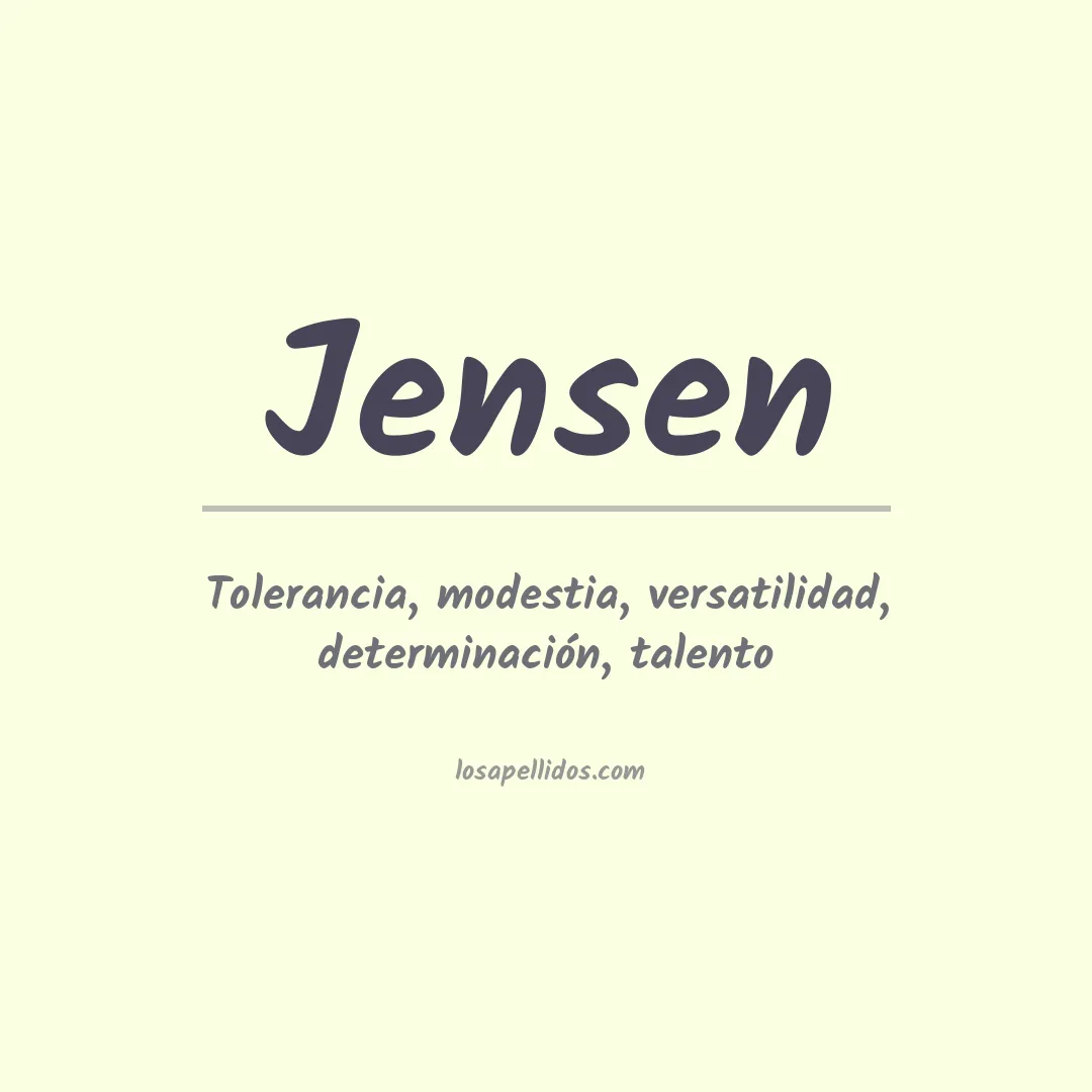 Apellido Jensen