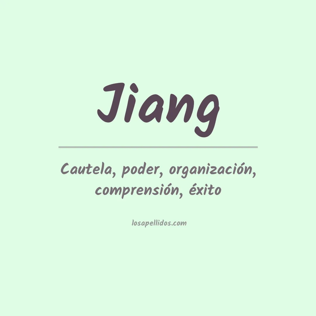 Apellido Jiang