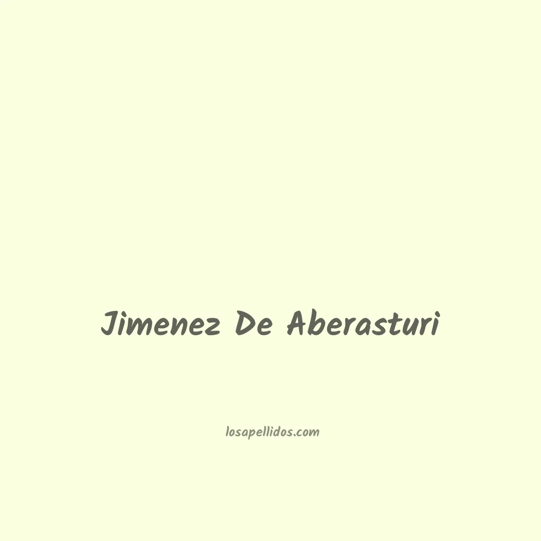 Jimenez de aberasturi en chino