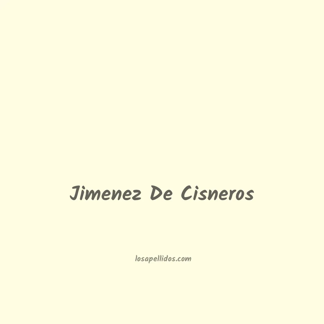 Jimenez de cisneros en chino