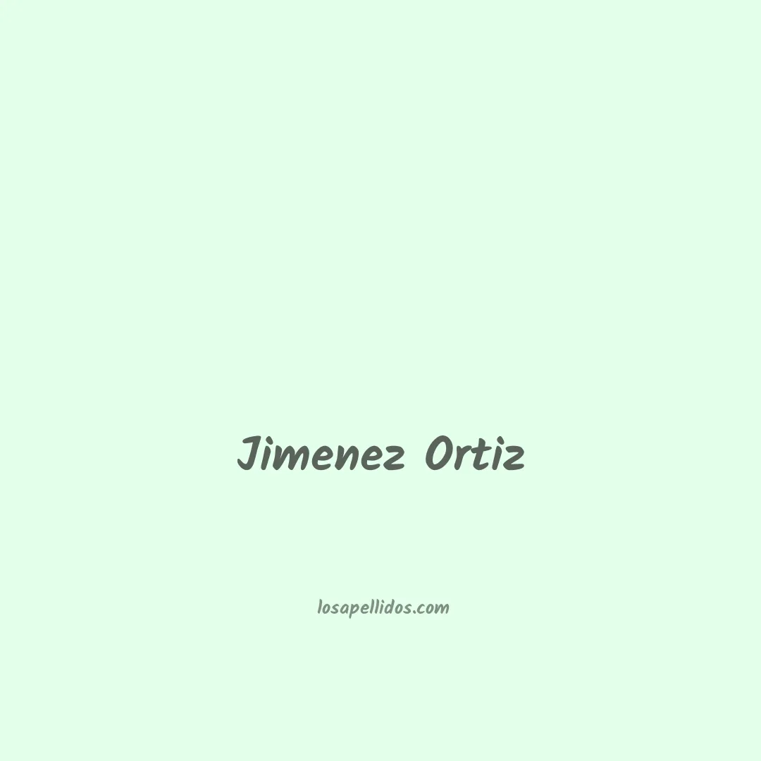 Jimenez ortiz en chino