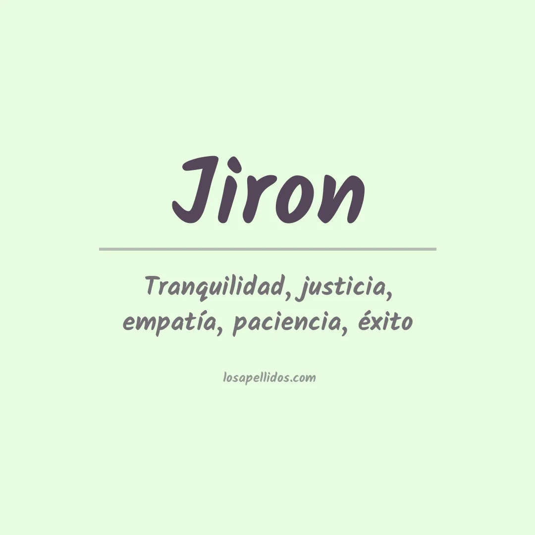 Apellido Jiron