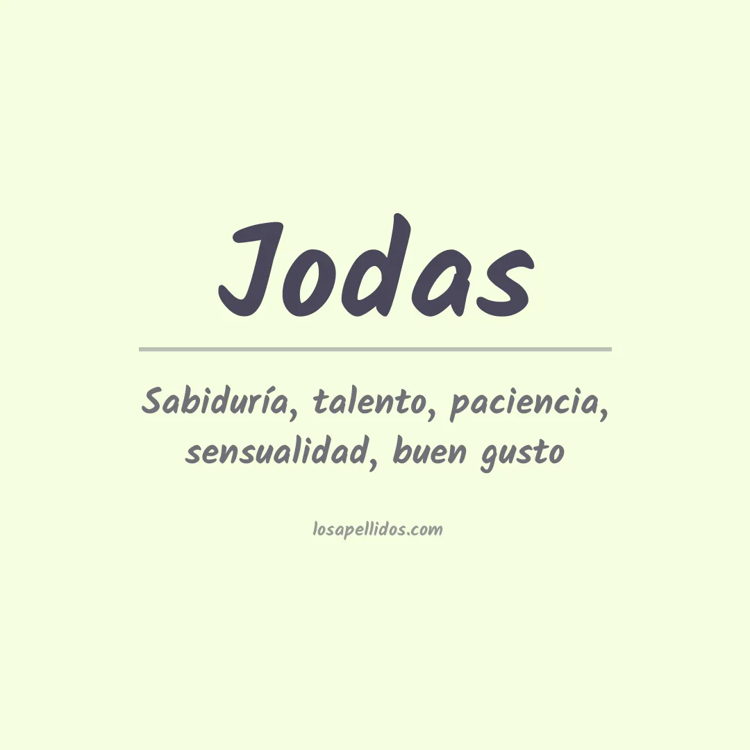 Apellido Jodas