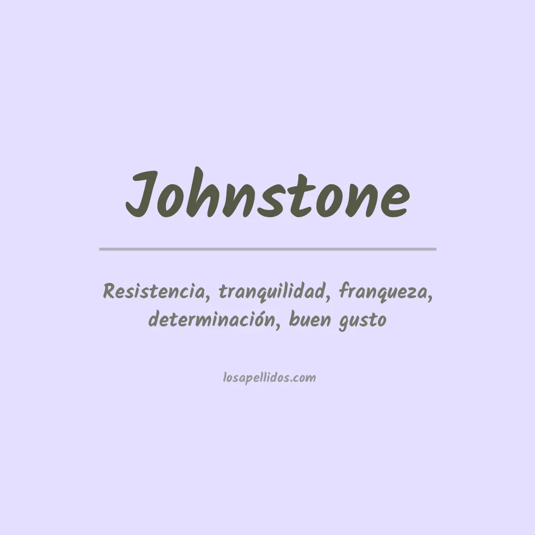 Apellido Johnstone