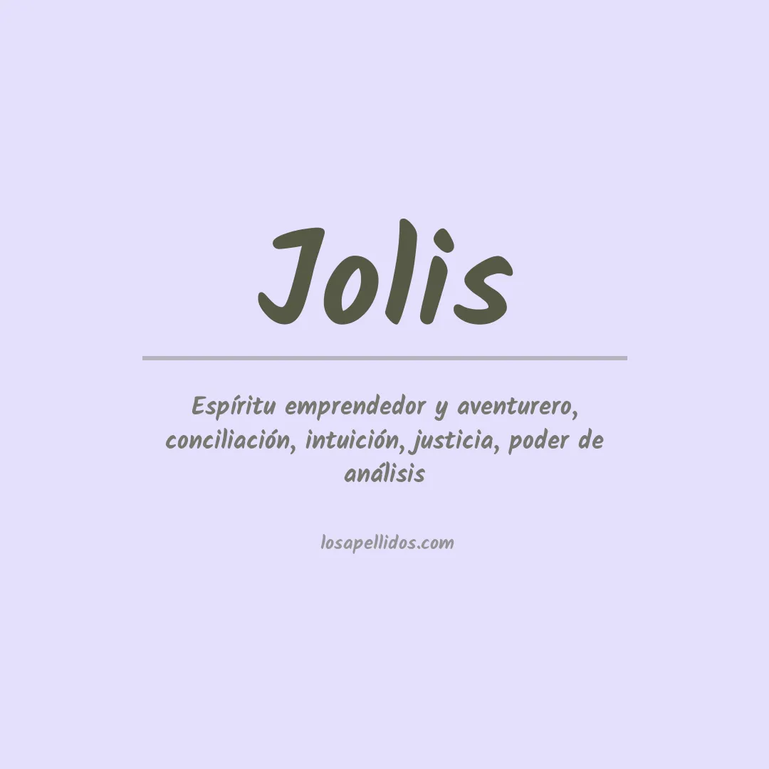 Apellido Jolis