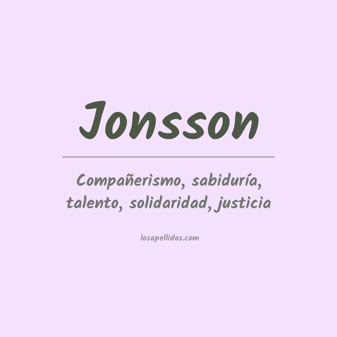 Apellido Jonsson