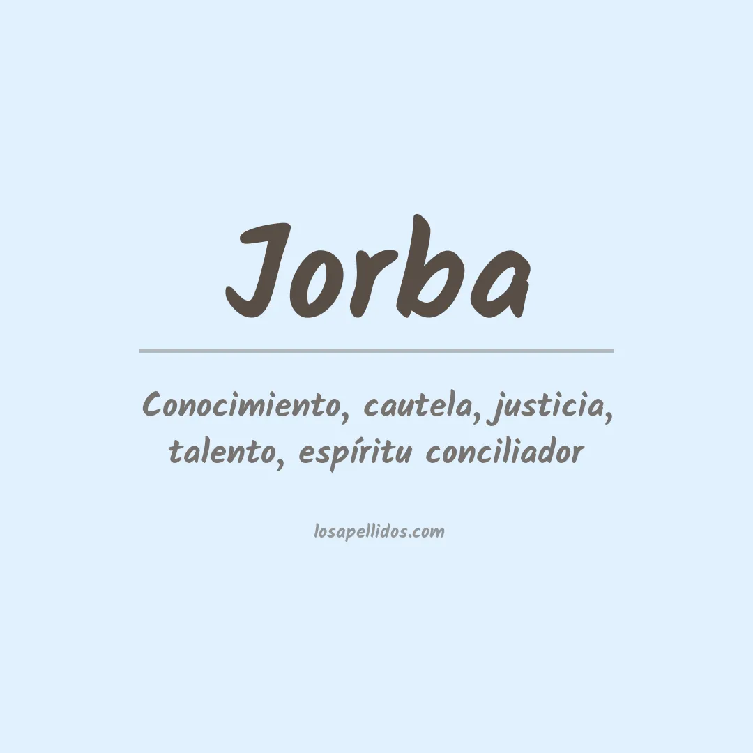 Significado del Apellido Jorba