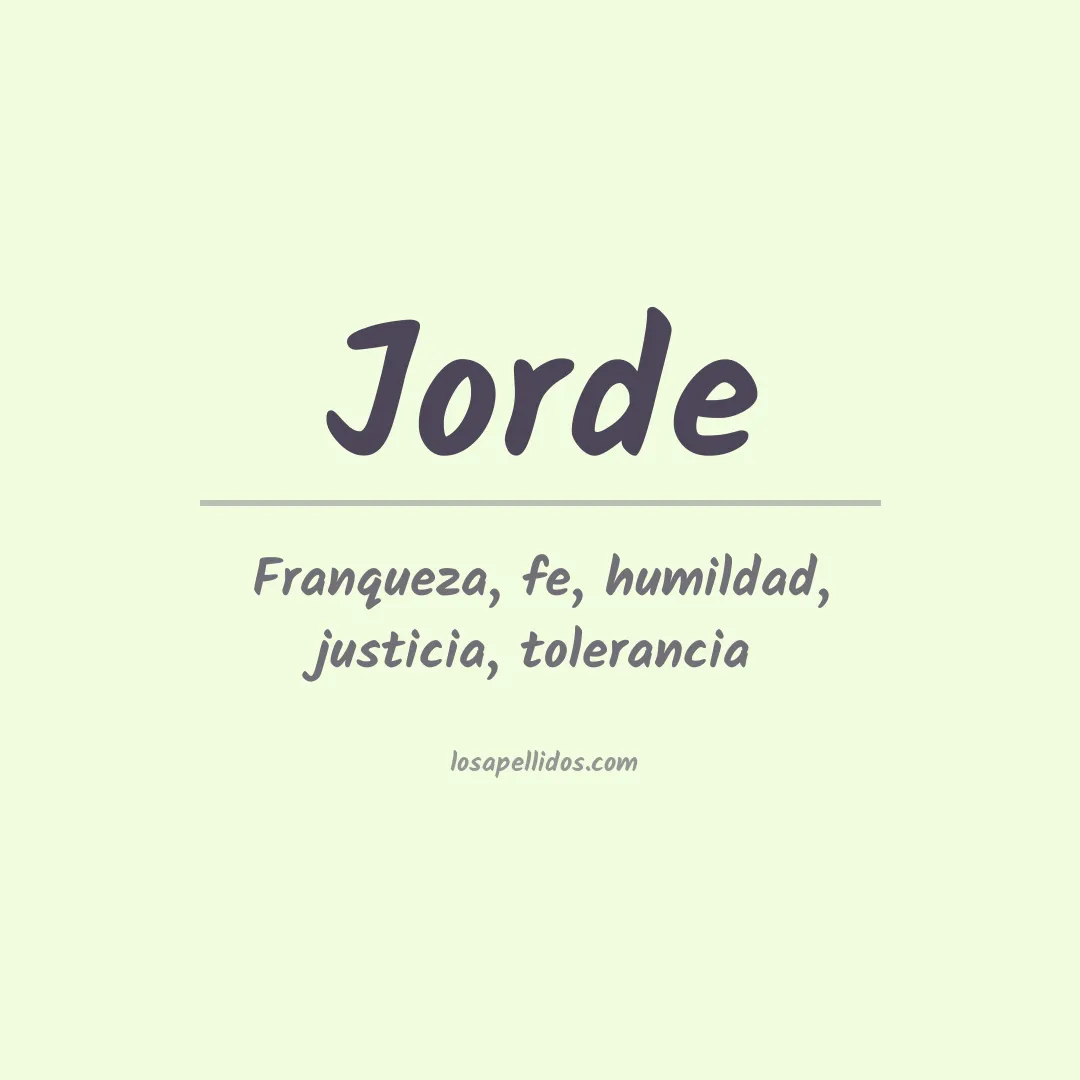 Apellido Jorde