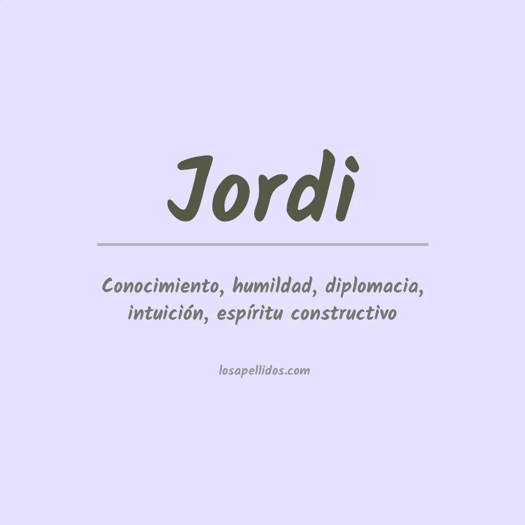 Apellido Jordi