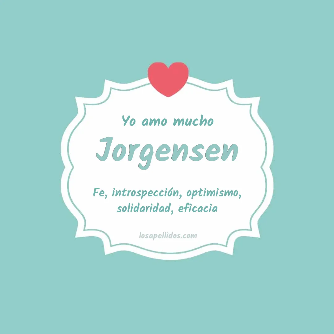 Yo amo mucho Jorgensen