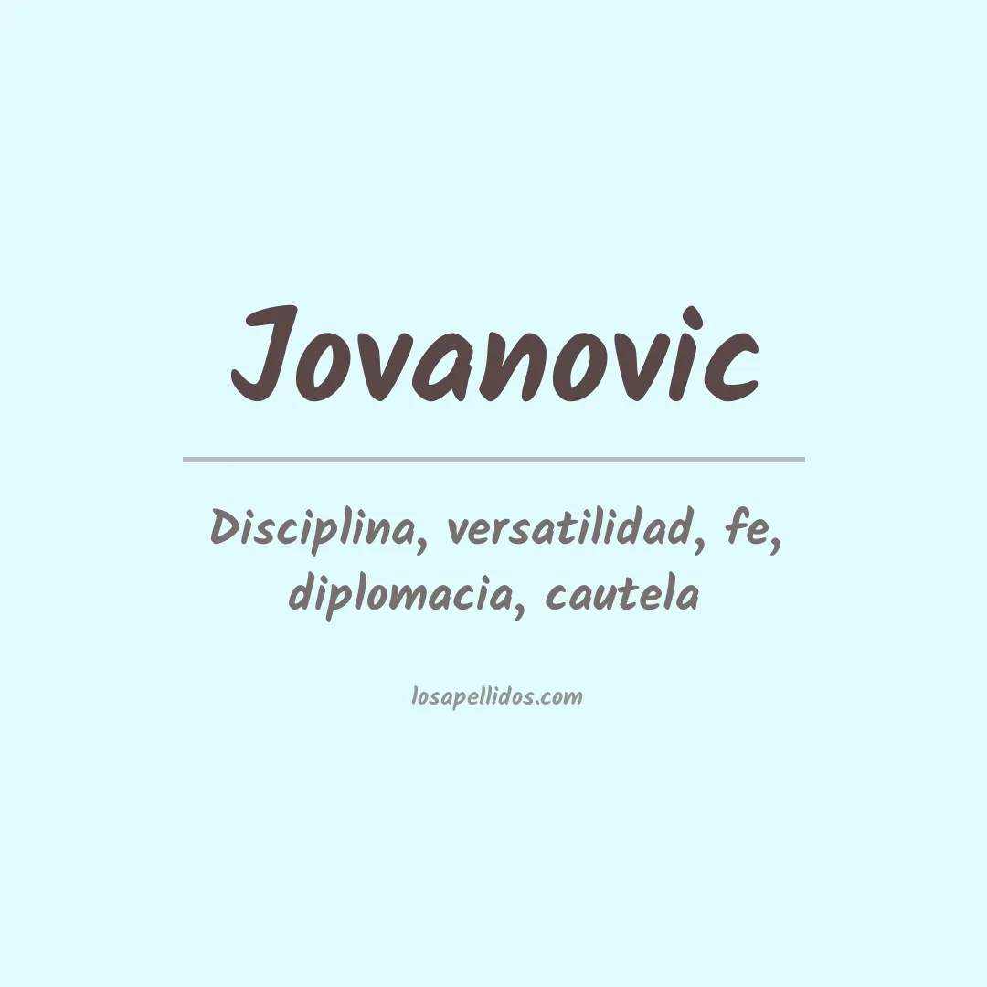 Apellido Jovanovic