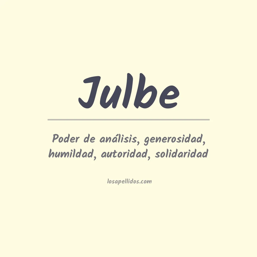 Apellido Julbe