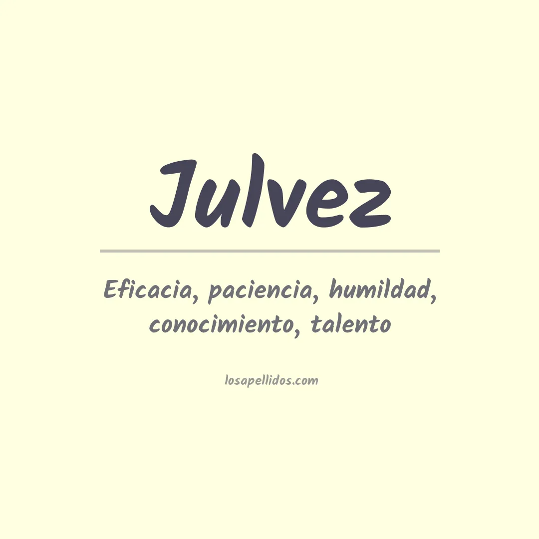 Apellido Julvez