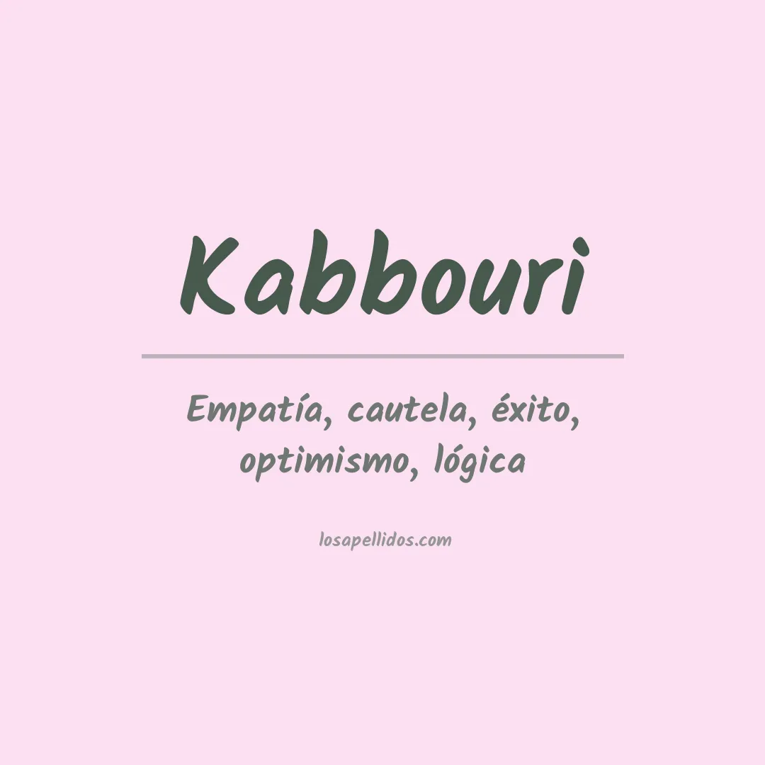 Apellido Kabbouri