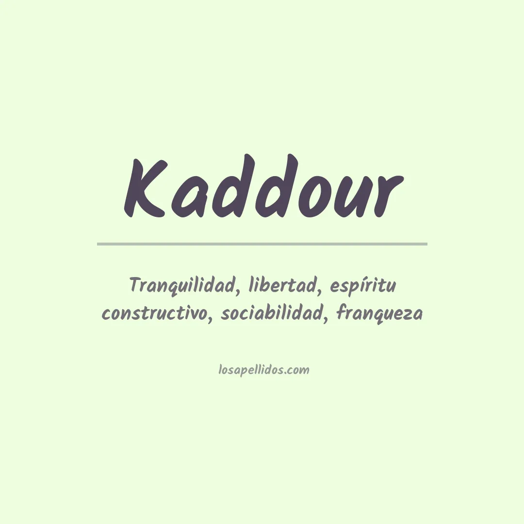 Apellido Kaddour
