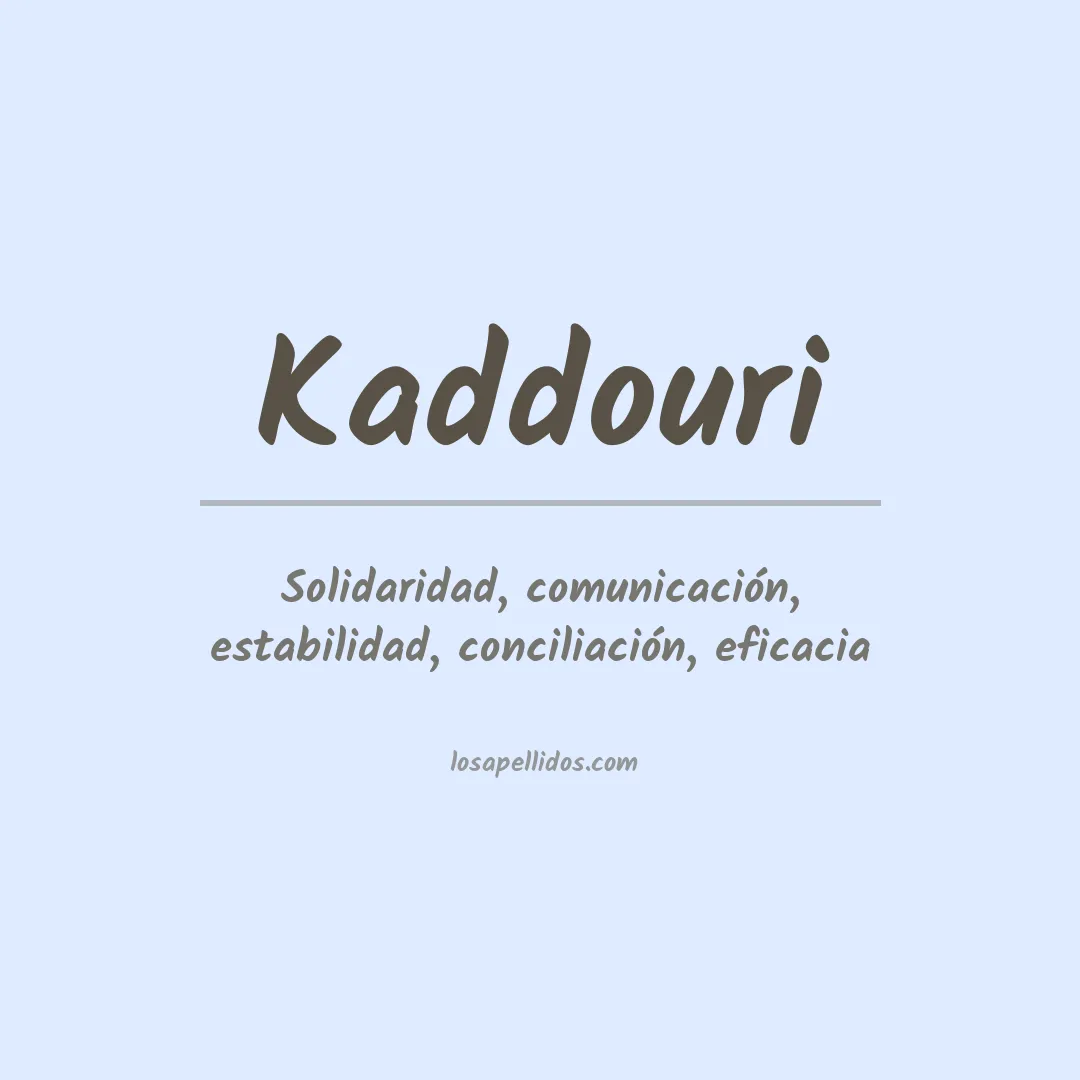 Apellido Kaddouri