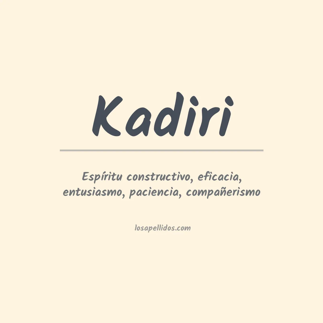 Apellido Kadiri