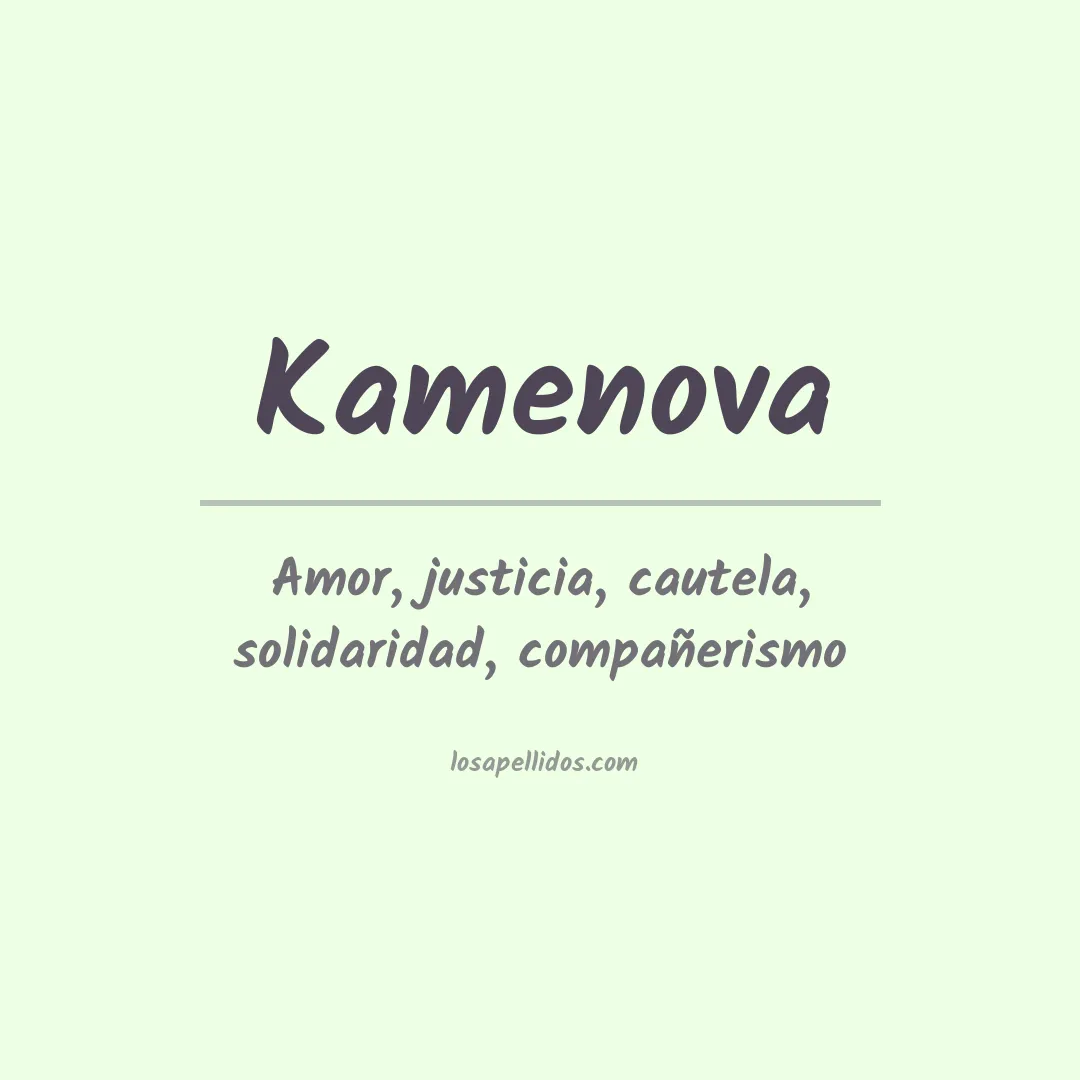 Apellido Kamenova