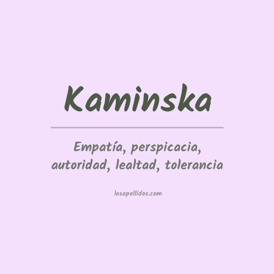 Apellido Kaminska