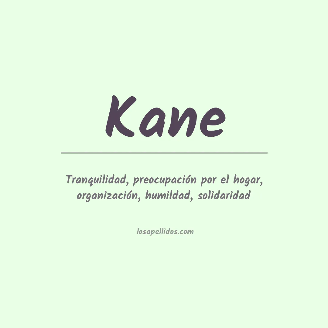 Apellido Kane