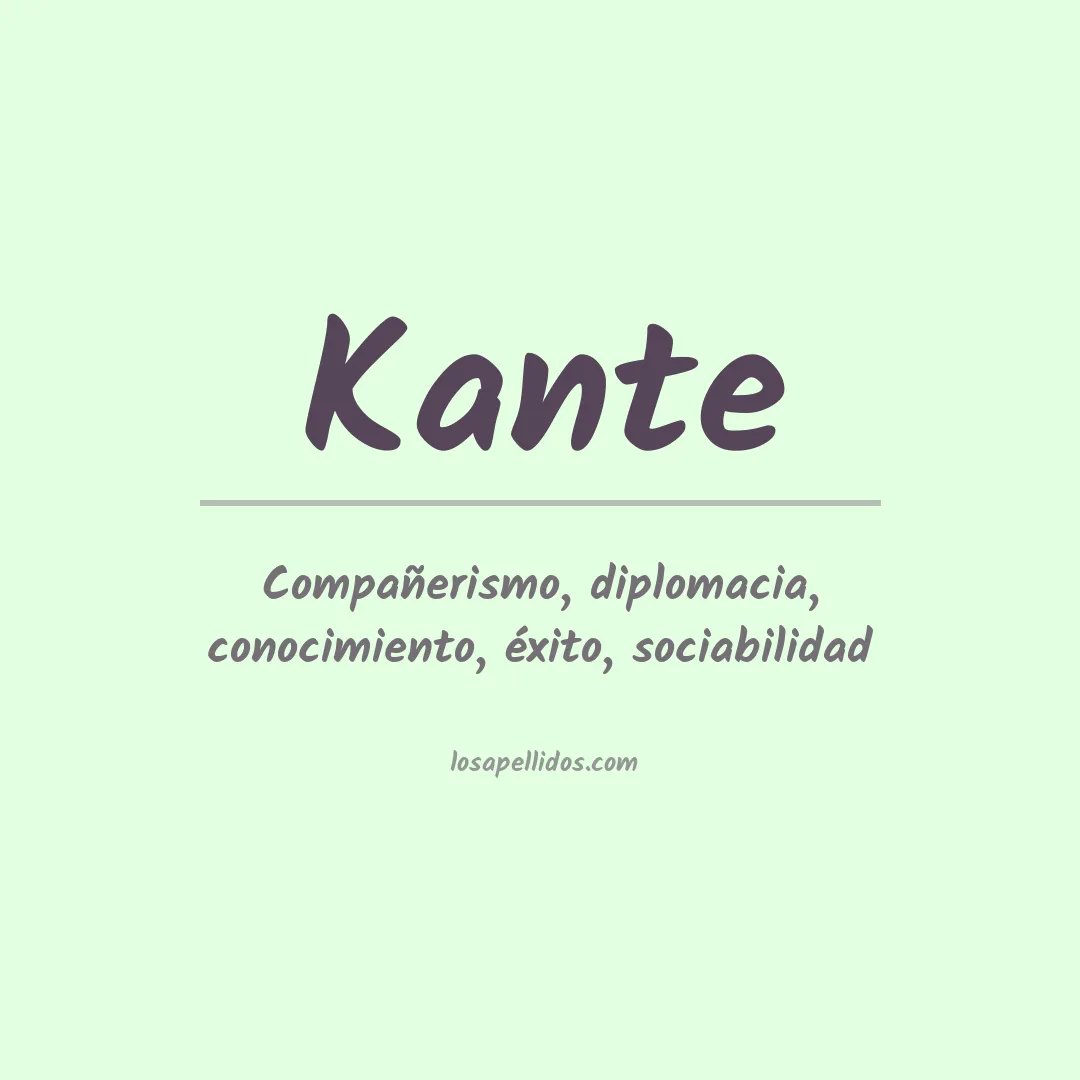 Apellido Kante