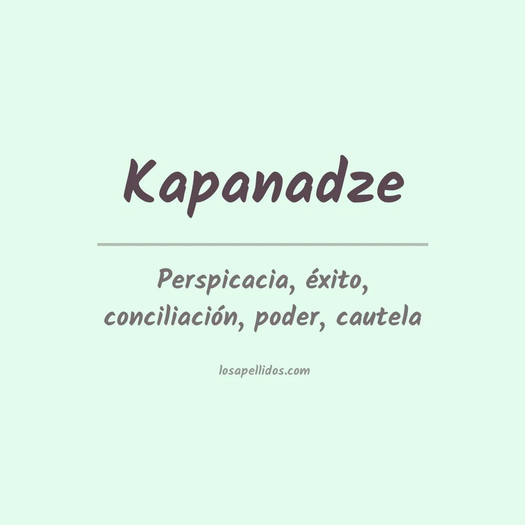 Apellido Kapanadze