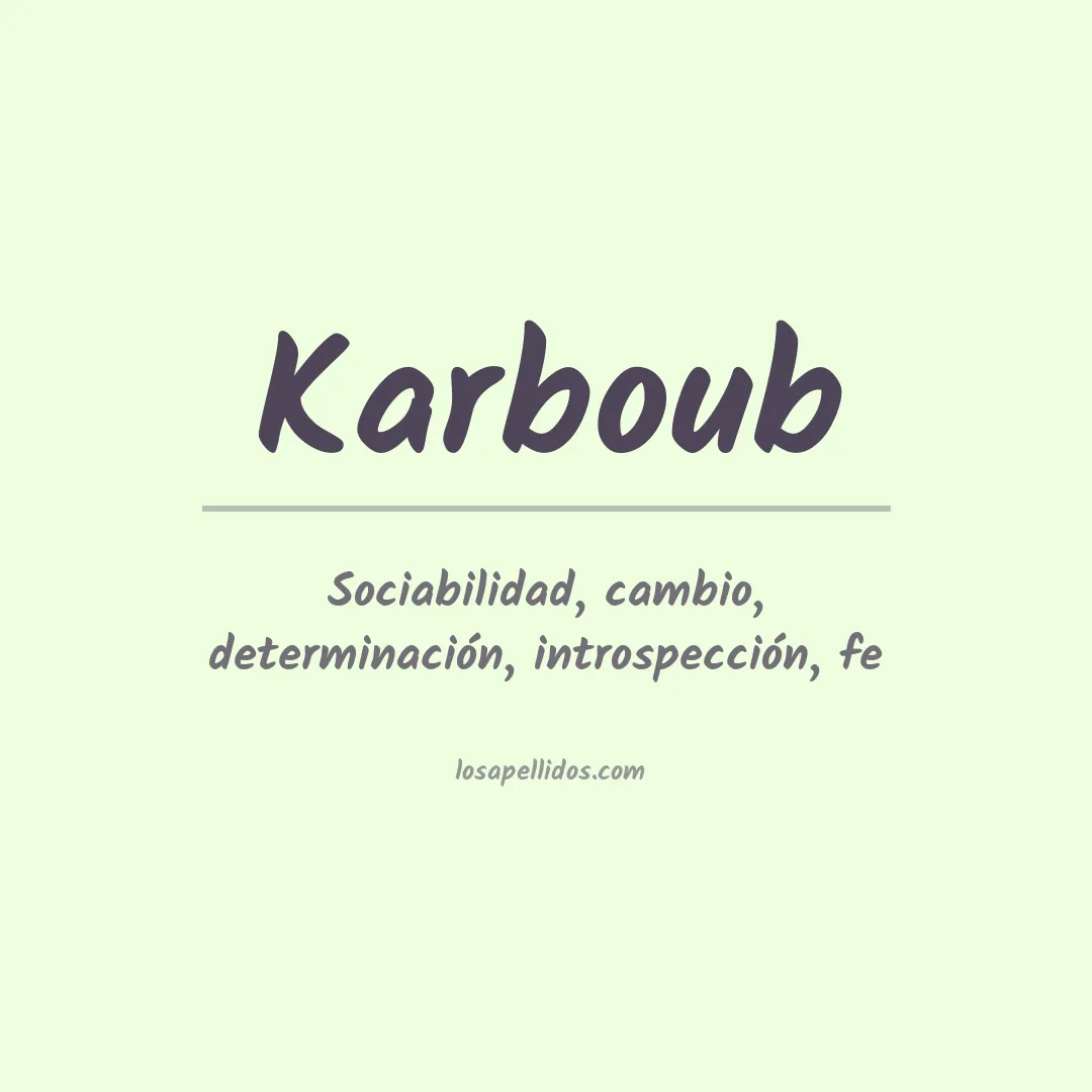 Apellido Karboub
