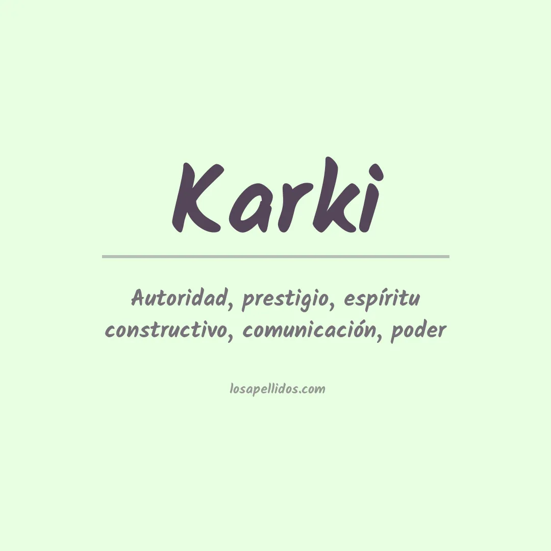 Apellido Karki
