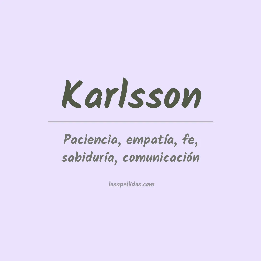 Apellido Karlsson