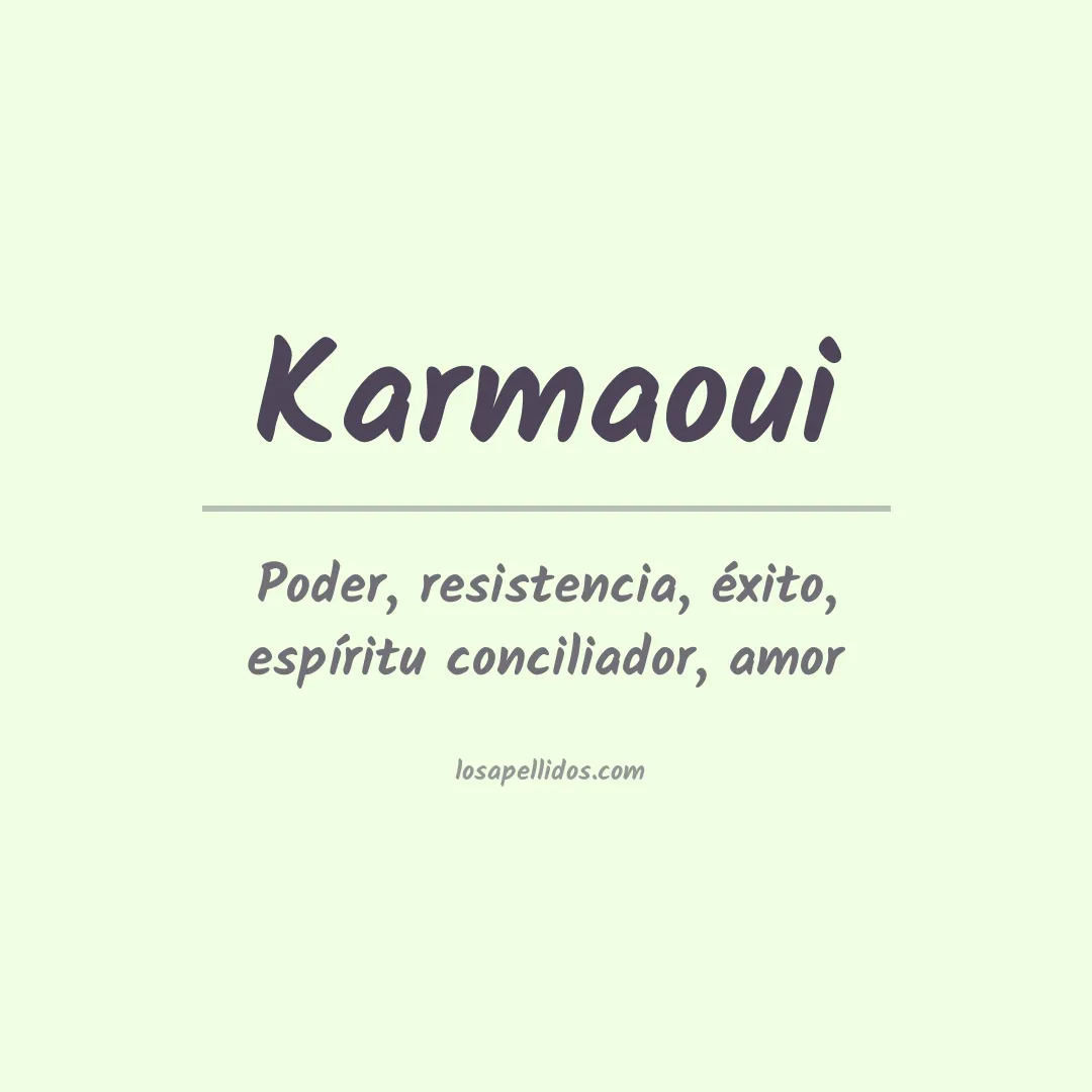 Apellido Karmaoui