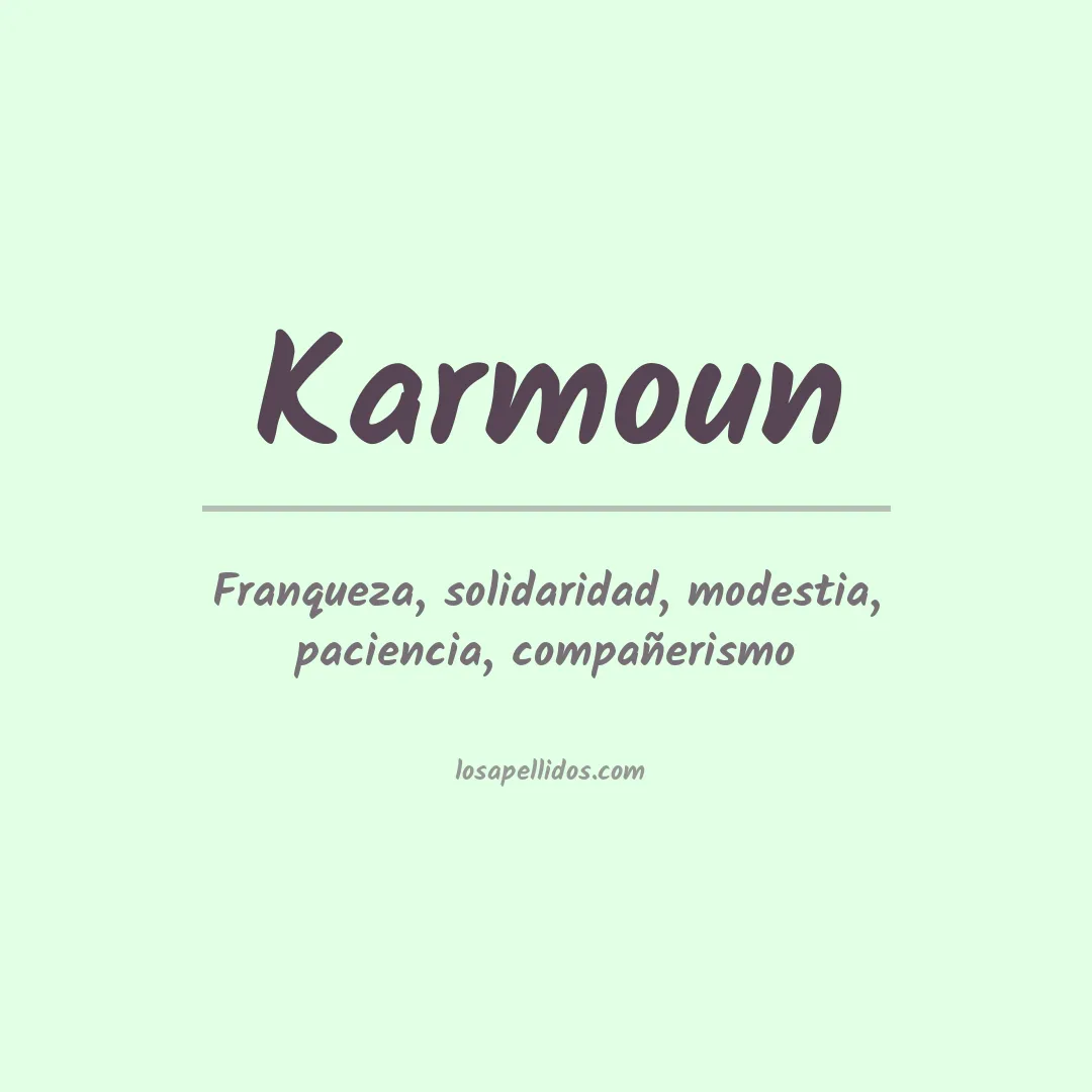 Apellido Karmoun