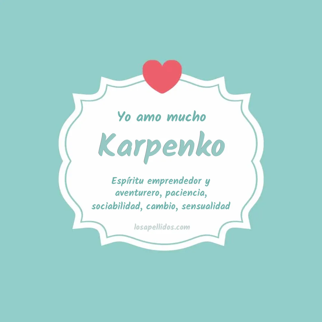 Yo amo mucho Karpenko