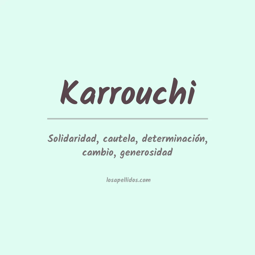Apellido Karrouchi