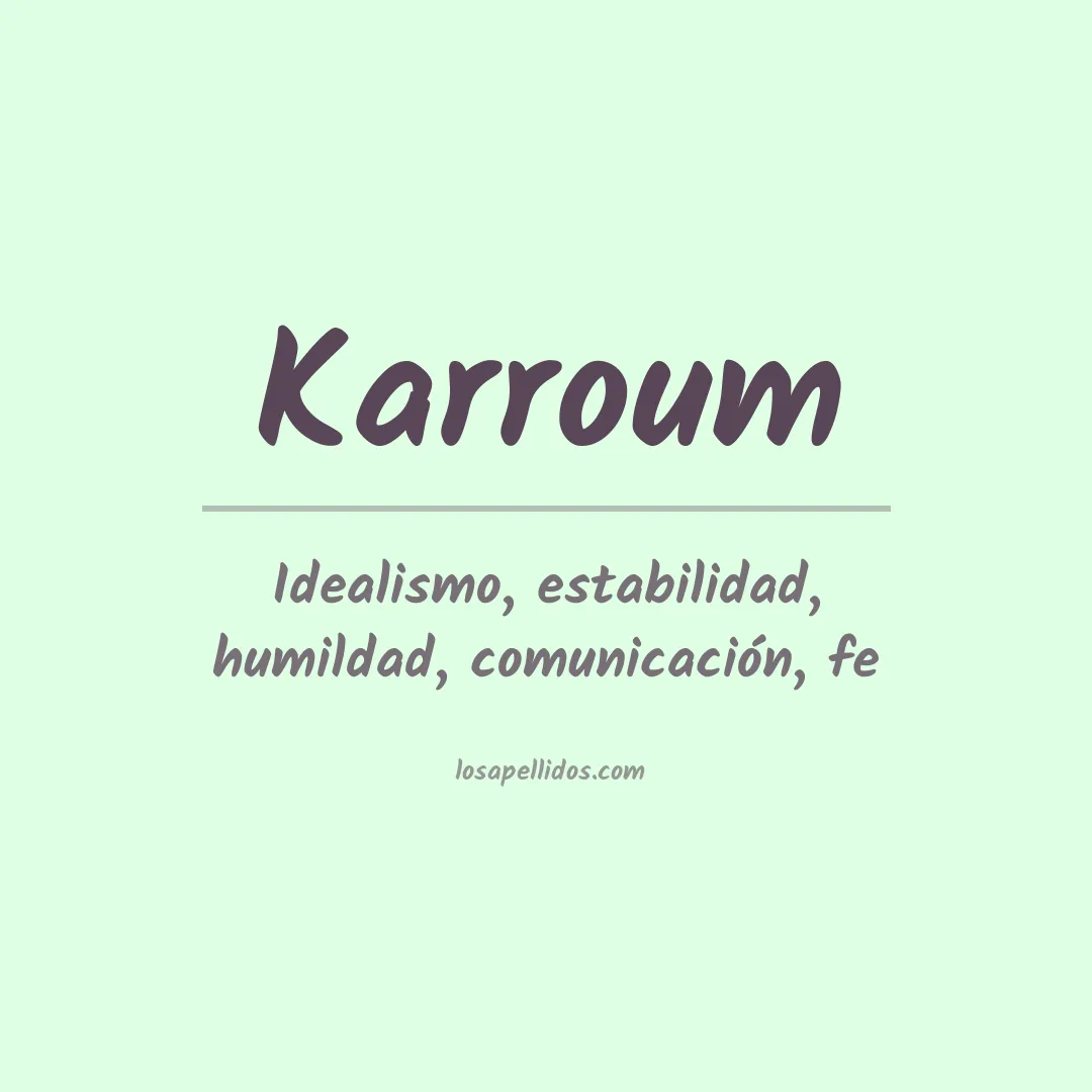 Apellido Karroum