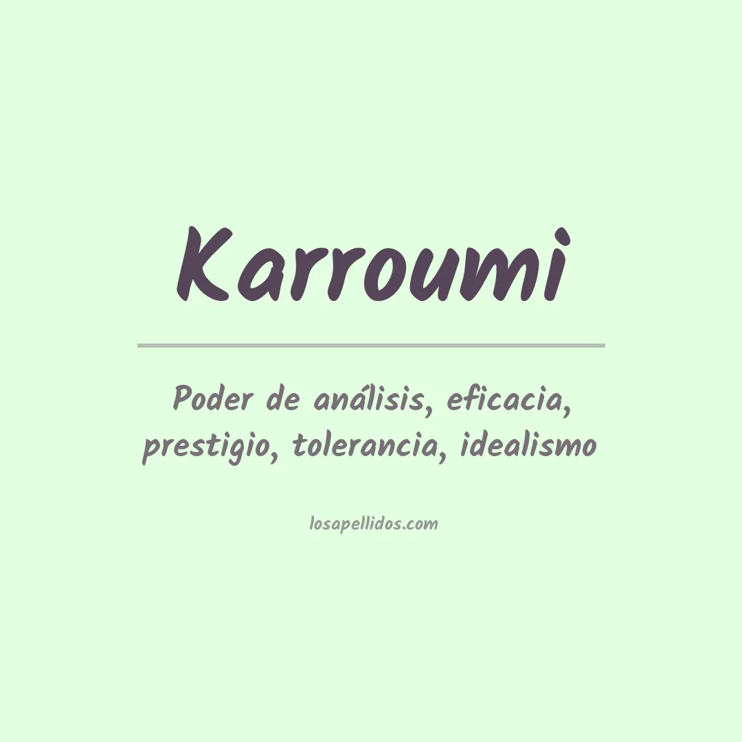 Apellido Karroumi