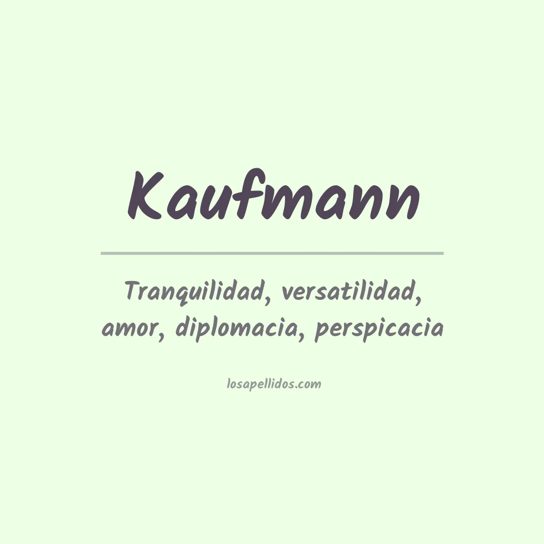 Apellido Kaufmann