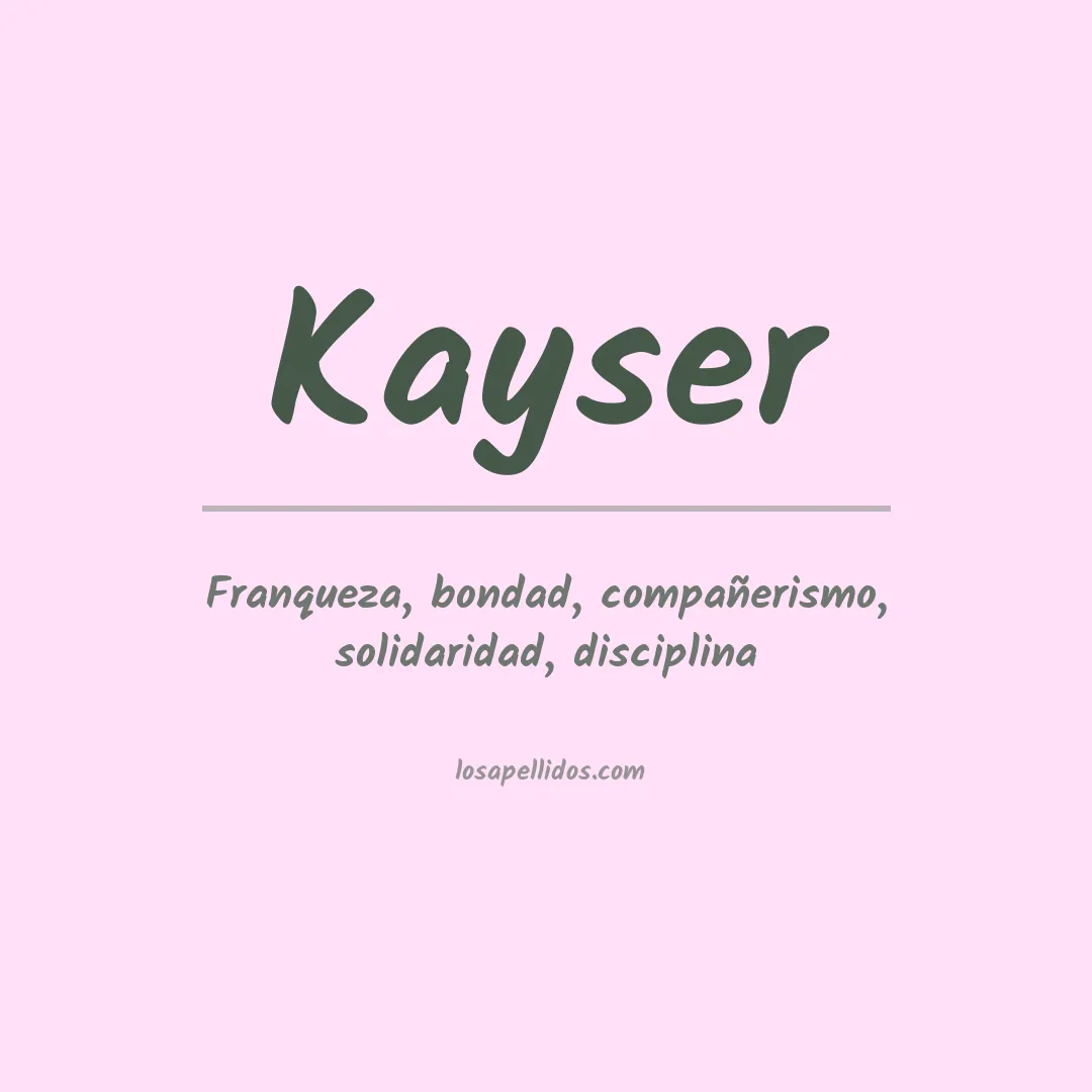 Apellido Kayser