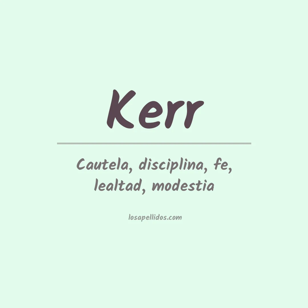 Apellido Kerr