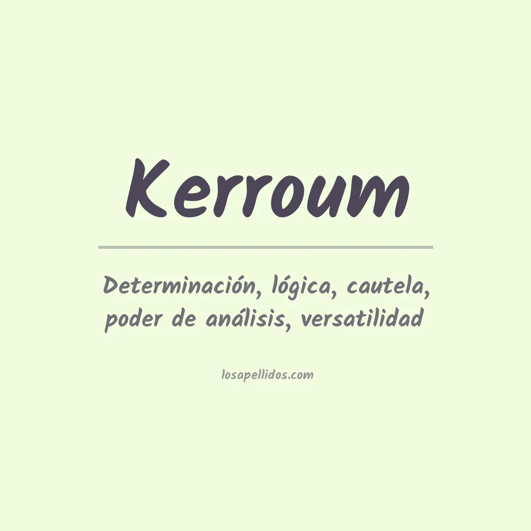 Apellido Kerroum