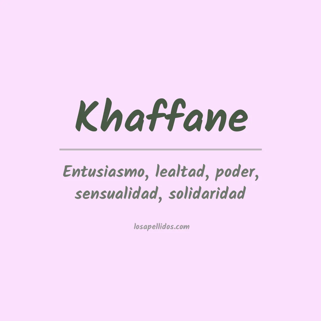 Apellido Khaffane