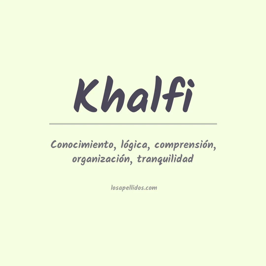 Apellido Khalfi