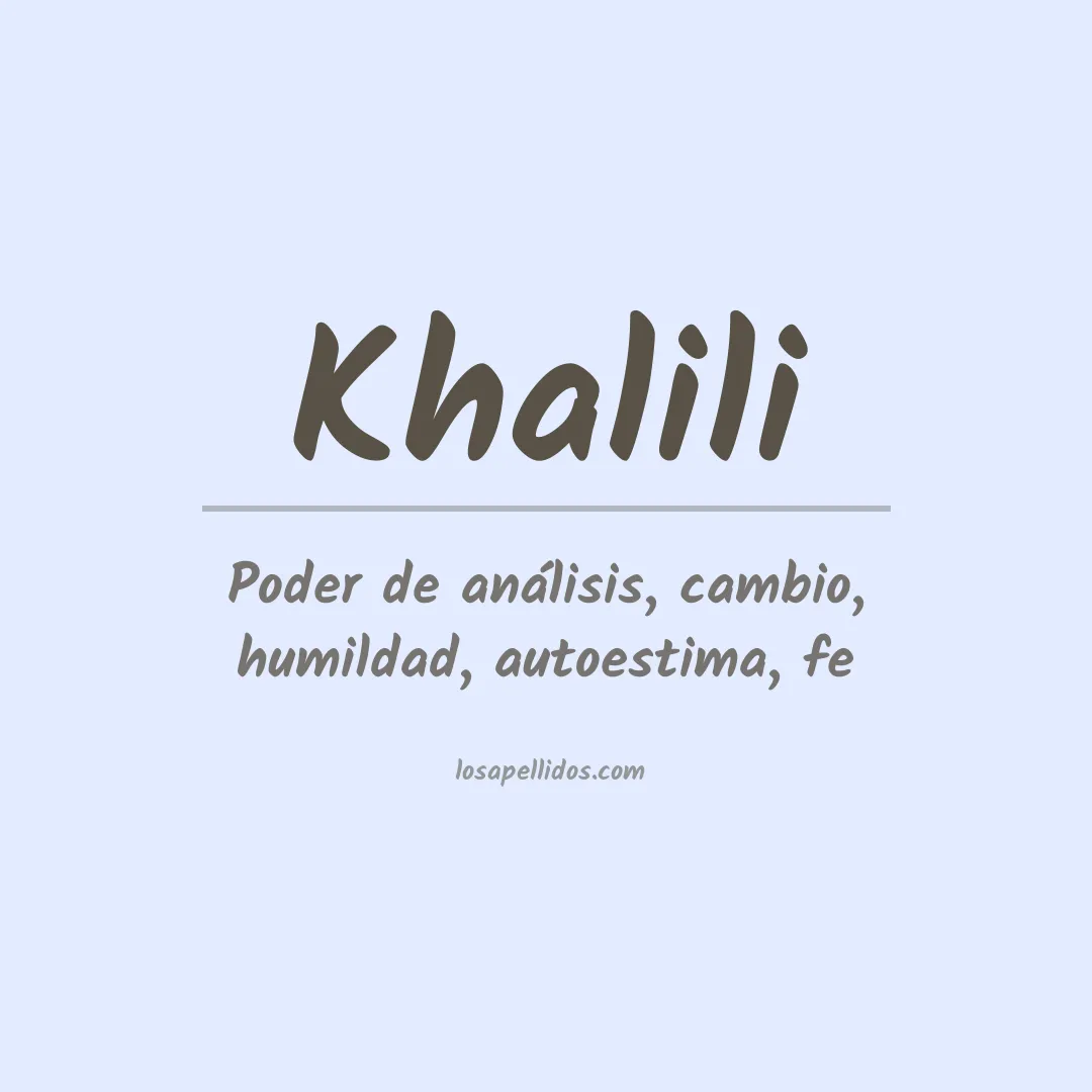 Apellido Khalili