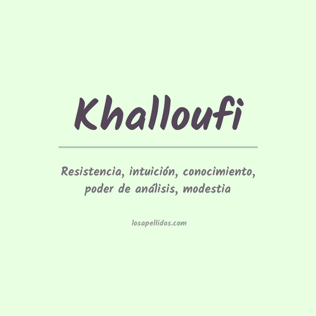 Apellido Khalloufi
