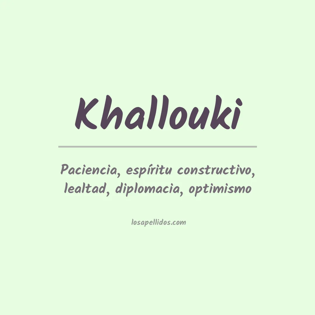 Apellido Khallouki