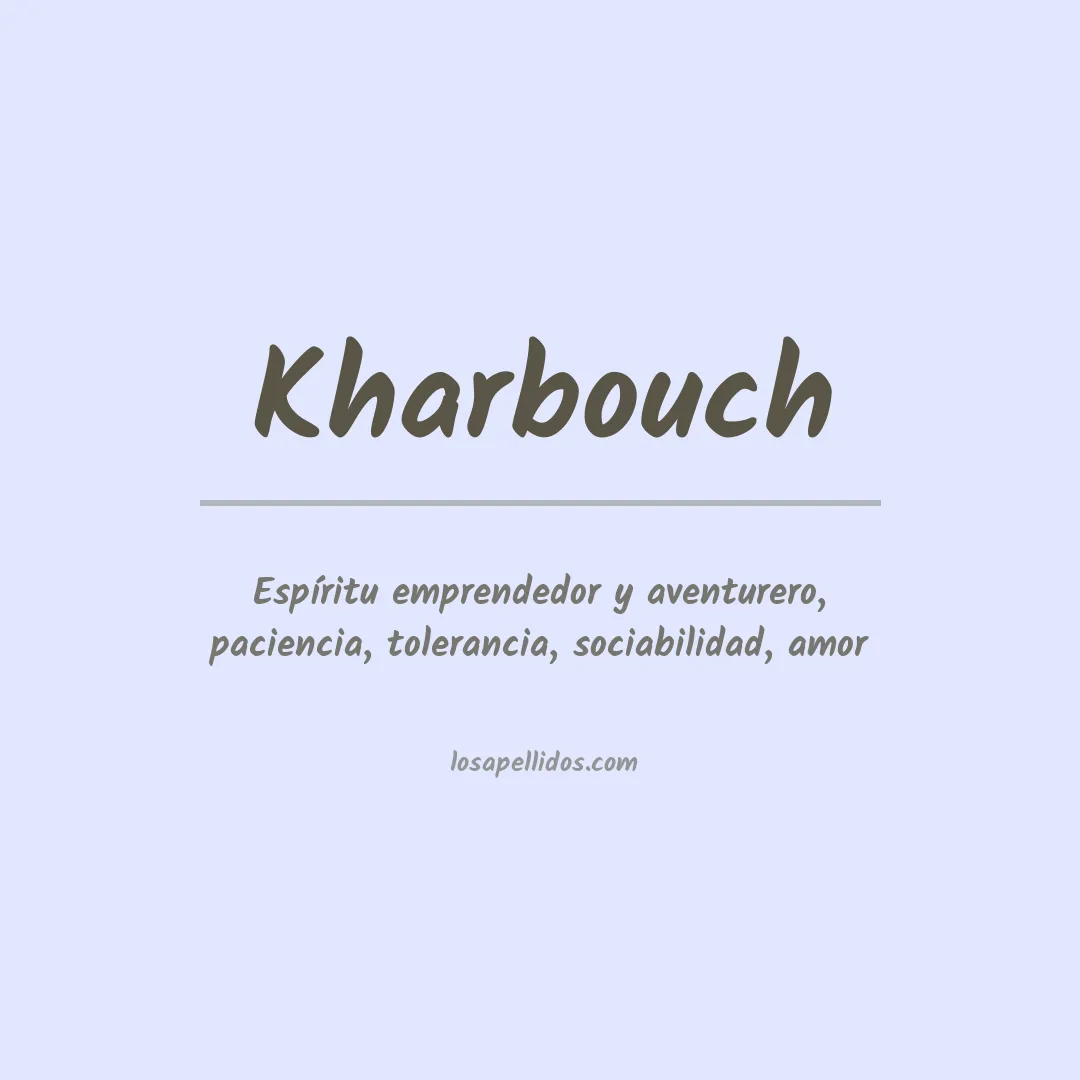 Apellido Kharbouch