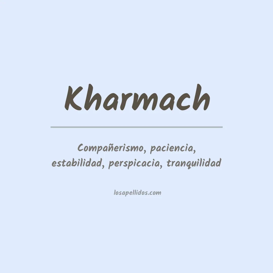 Apellido Kharmach
